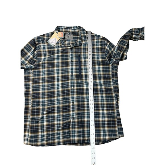 Royal Robbins Shirt Men XXL Flannel Long Sleeve Snap On UPF 50 Zip Secure Pocket - Picture 7 of 12
